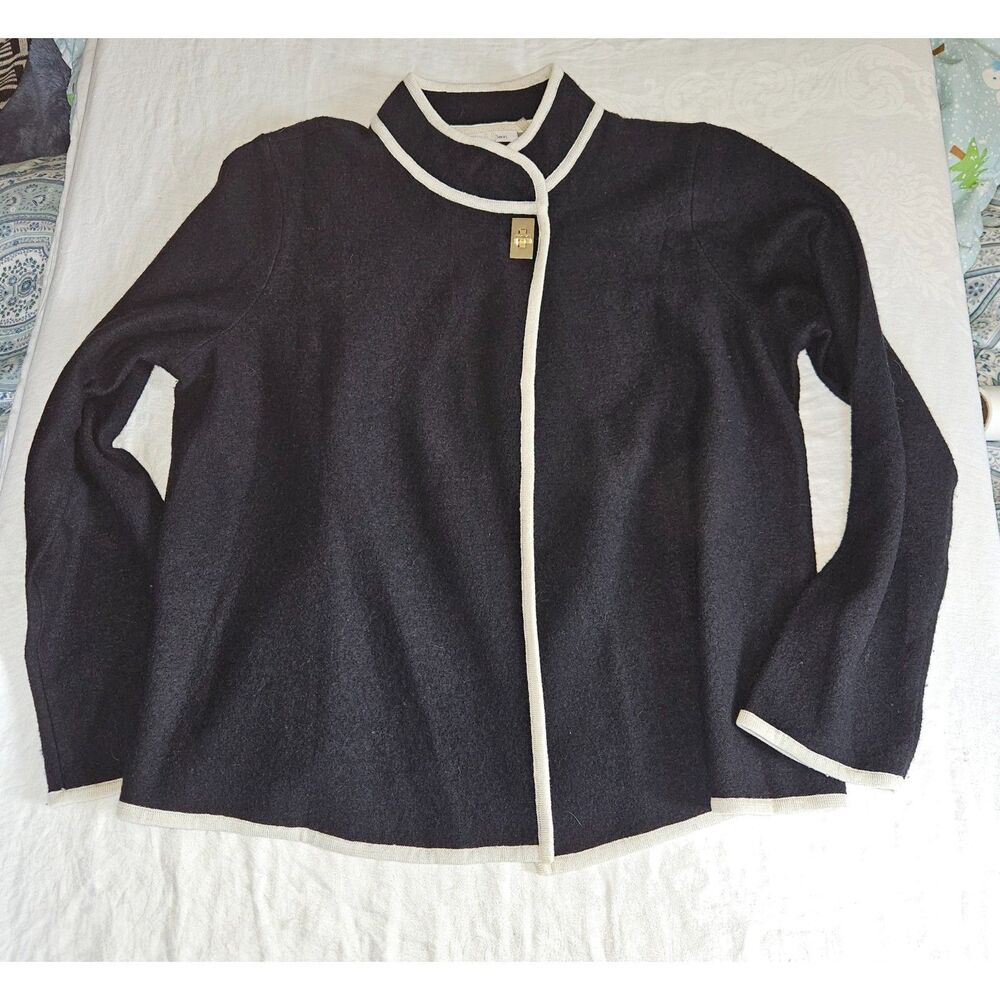 CALVIN KLEIN Wool Blend Cardigan Quiet Luxury Normcore Size Medium